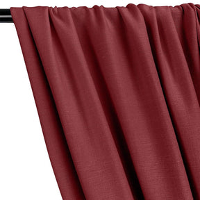 Silk Linen Matka Rod Pocket Curtains - Red