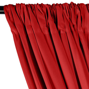Stretch Broadcloth Rod Pocket Curtains - Red