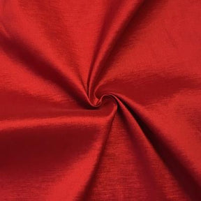 Stretch Taffeta Rod Pocket Curtains - Red