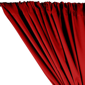 Polyester Twill Rod Pocket Curtains - Red
