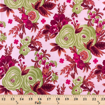 Rose Printed Broadcloth Fabric
