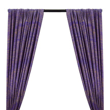 Silk Linen Matka Rod Pocket Curtains - Royal 2-Tone