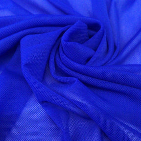 Power Mesh Rod Pocket Curtains - Royal Blue