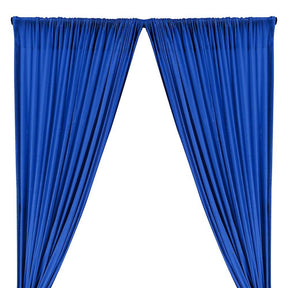 All-Over Micro Sequins Starlight On Stretch Mesh Rod Pocket Curtains - Royal Blue