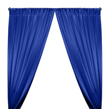 Crepe Back Satin Rod Pocket Curtains - Royal Blue