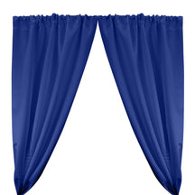 Matte Satin (Peau de Soie) Rod Pocket Curtains - Royal Blue