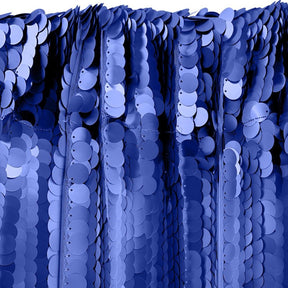 Paillette Circle Sequins Rod Pocket Curtains - Royal Blue