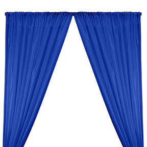 Poly China Silk Lining Rod Pocket Curtains - Royal Blue