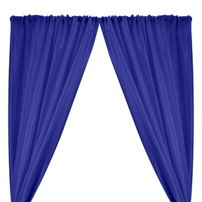 Polyester Dupioni Rod Pocket Curtains - Royal Blue 163