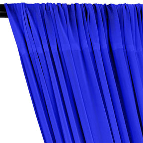 Power Mesh Rod Pocket Curtains - Royal Blue