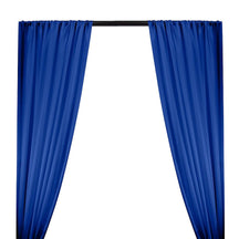 Silk Charmeuse Rod Pocket Curtains - Royal Blue