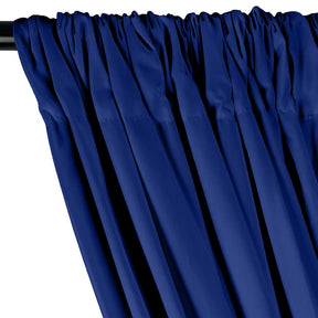 Stretch Broadcloth Rod Pocket Curtains - Royal Blue