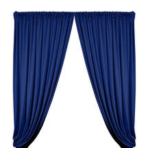 Stretch Velvet Rod Pocket Curtains - Royal Blue