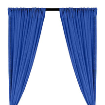 Zigzag Micro Sequins Starlight Rod Pocket Curtains - Royal Blue