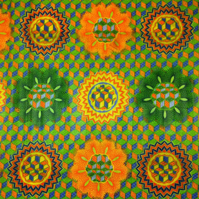 Rubix Green African Print Fabric