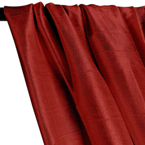Silk Dupioni (54") Rod Pocket Curtains -  Ruby Red