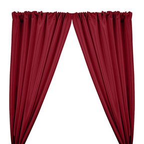 Stretch Taffeta Rod Pocket Curtains - Ruby Red