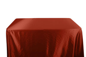 Charmeuse Satin Banquet Rectangular Table Covers - 6 Feet