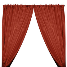 Charmeuse Satin Rod Pocket Curtains - Rust