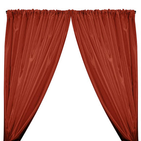 Charmeuse Satin Rod Pocket Curtains - Rust
