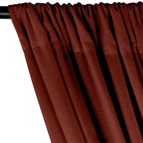 Cotton Flannel Rod Pocket Curtains - Rust