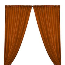 Cotton Voile Rod Pocket Curtains - Rust