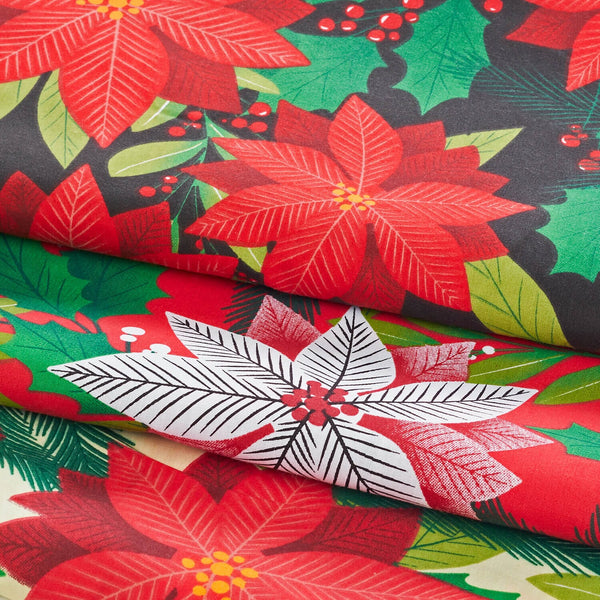 Holiday Floral Print Broadcloth