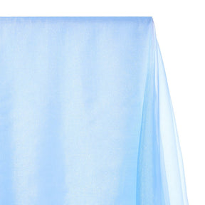 DECORATIVE SILK INC. Sparkle Crystal Sheer Organza Fabric Shiny 60 inch  wide by the yard (Blue)
