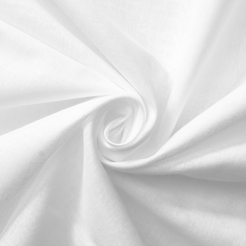 Handicraft-Palace Plain Voile Cotton 5 Meter Solid Voile Fabric Cloth  (White)