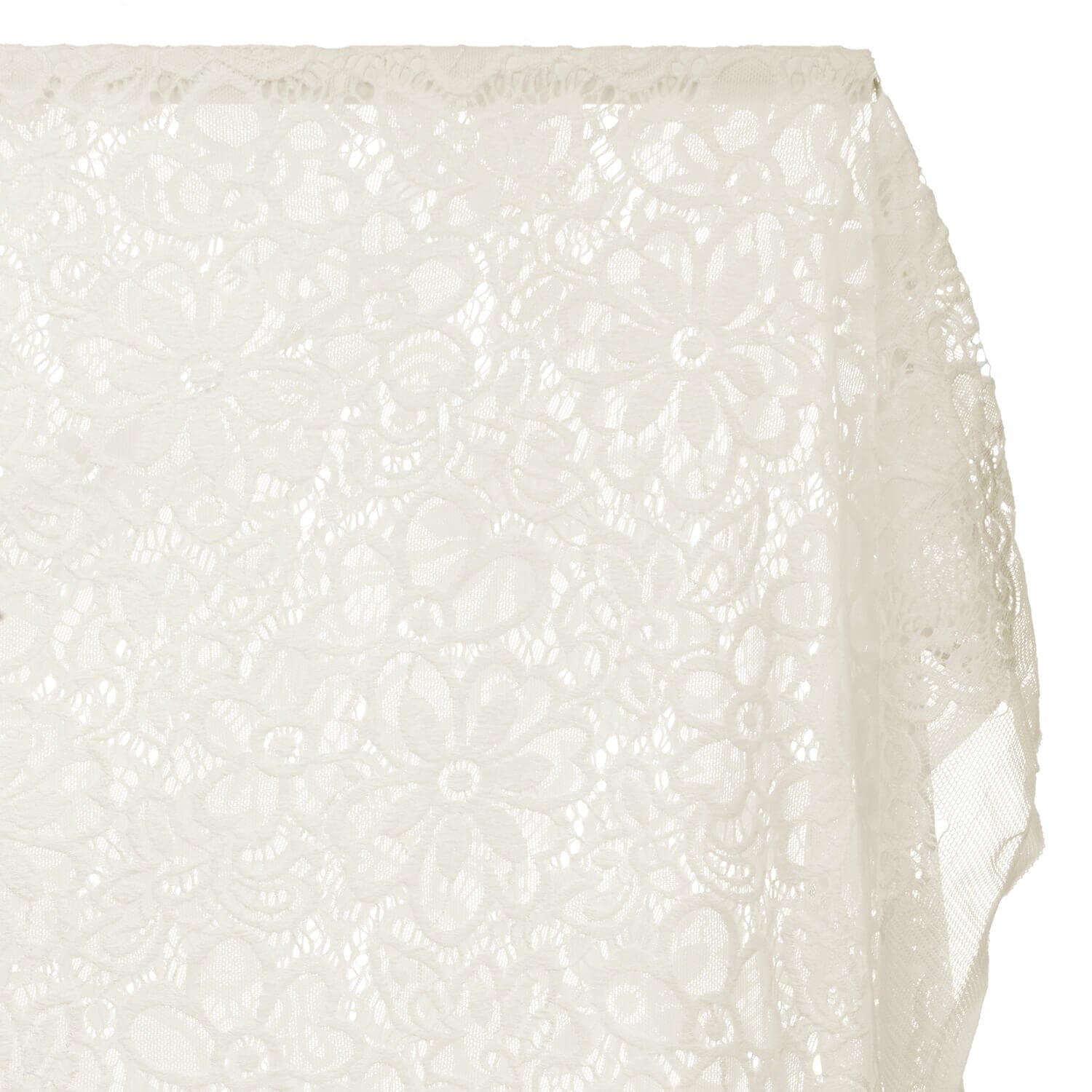 Florence Stretch Lace Fabric SV573511 Off White Image A1