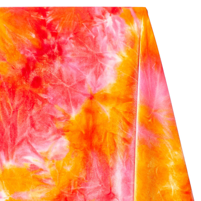 Tie Dye Stretch Velvet Fabric By The Yard