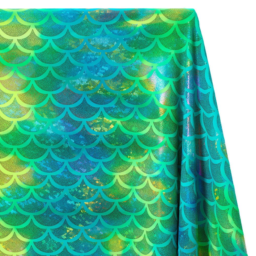 Mermaid Scale Hologram Tricot Foil | Fabric Wholesale Direct