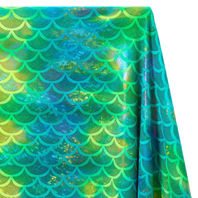 Mermaid Scale Hologram Tricot Foil Fabric