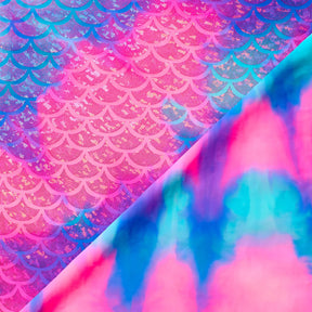 Mermaid Scale Hologram Tricot Foil Fabric