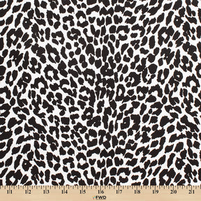Snow Leopard Print Stretch Twill