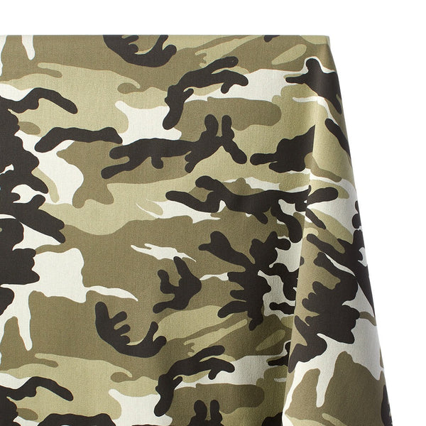 Woodland Camo Print Stretch Twill