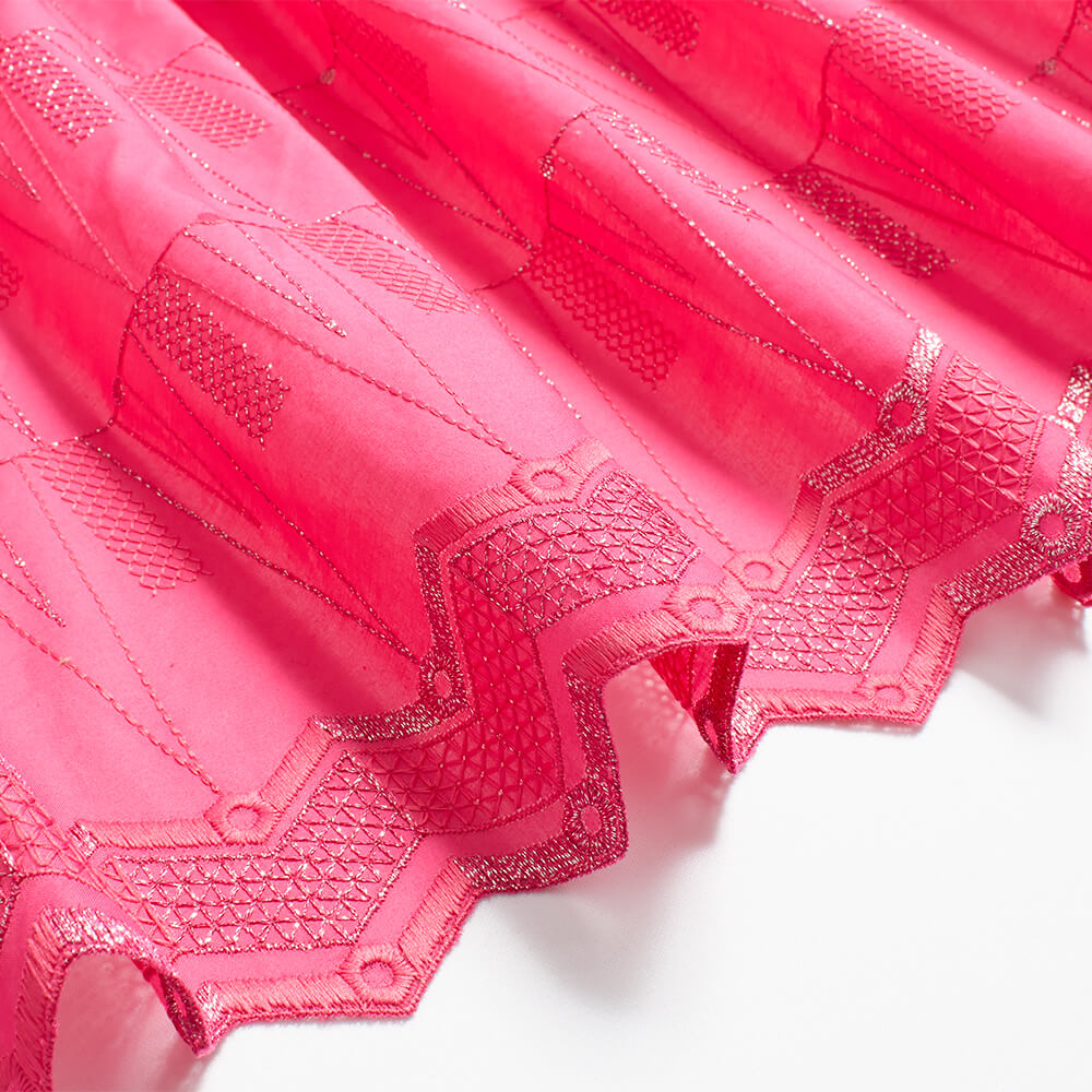 Metallic Embroidered Eyelet Fabric Fabric Wholesale Direct