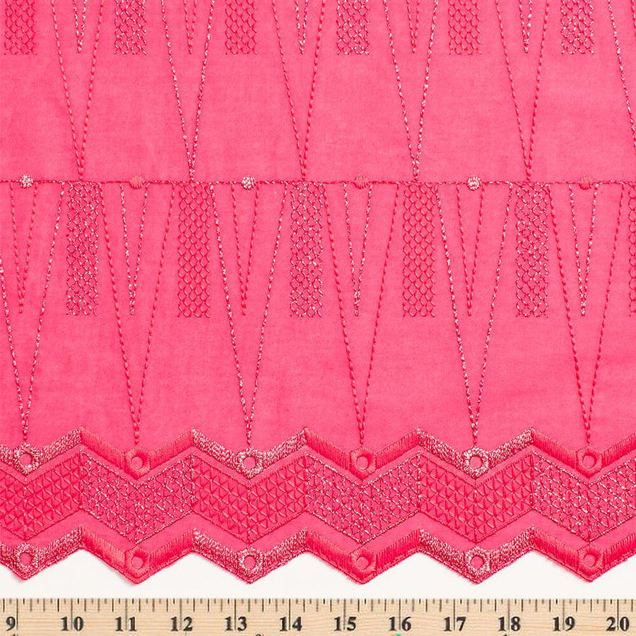 Metallic Embroidered Eyelet Fabric Fabric Wholesale Direct