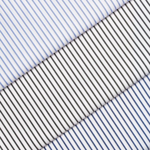 Suave 1/4" Pinstripe Shirting Poplin