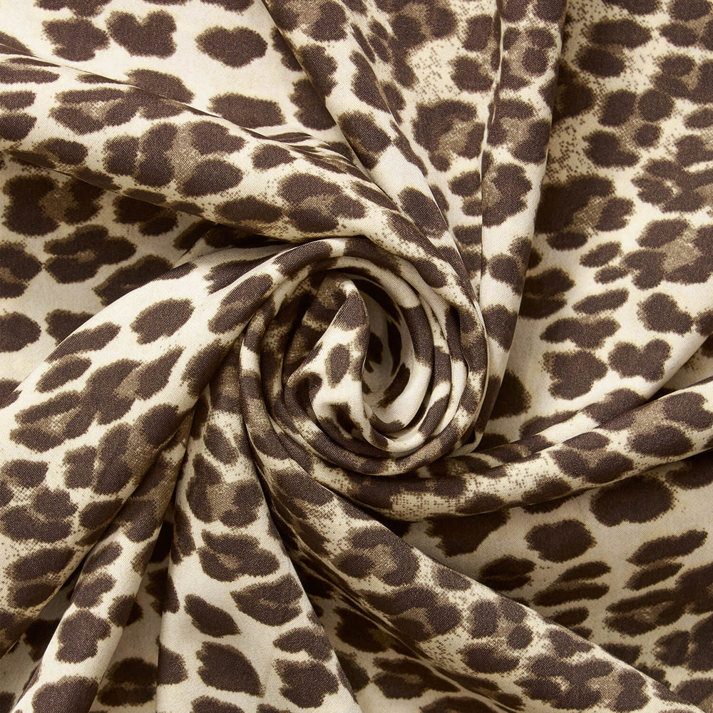 Cheetah Crepe De Chine Print Fabric SV578440 Savanna 1