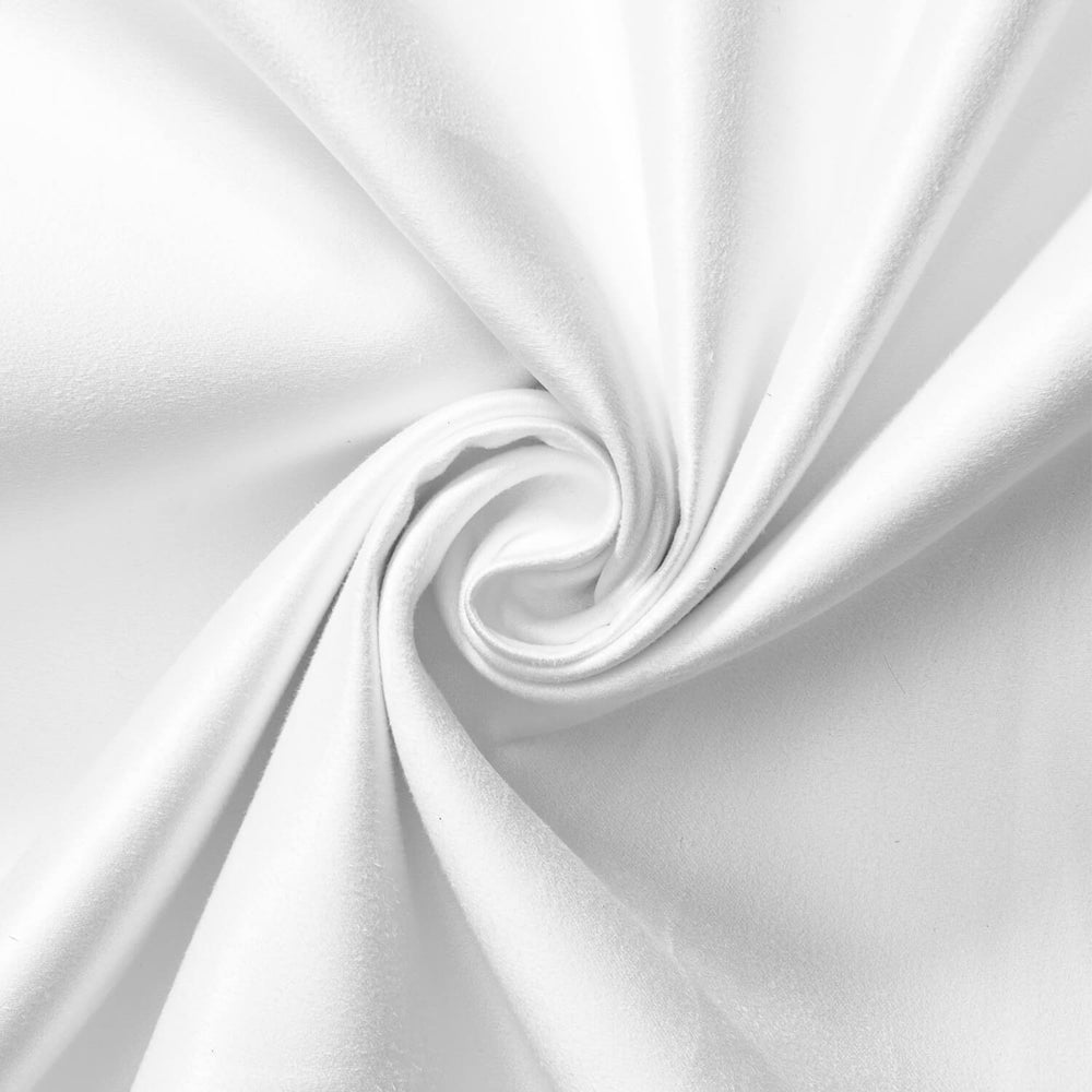 White Microsuede Fabric
