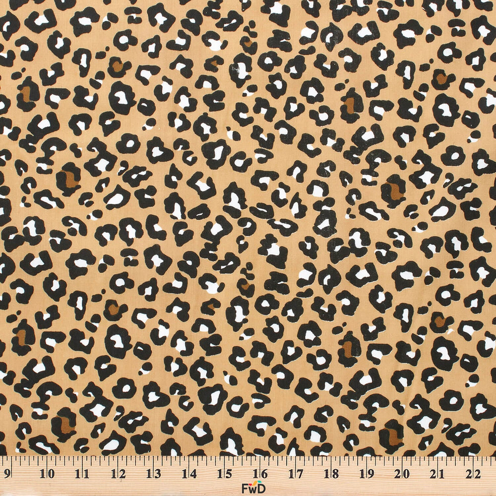 Cheetah Printed Broadcloth Fabric