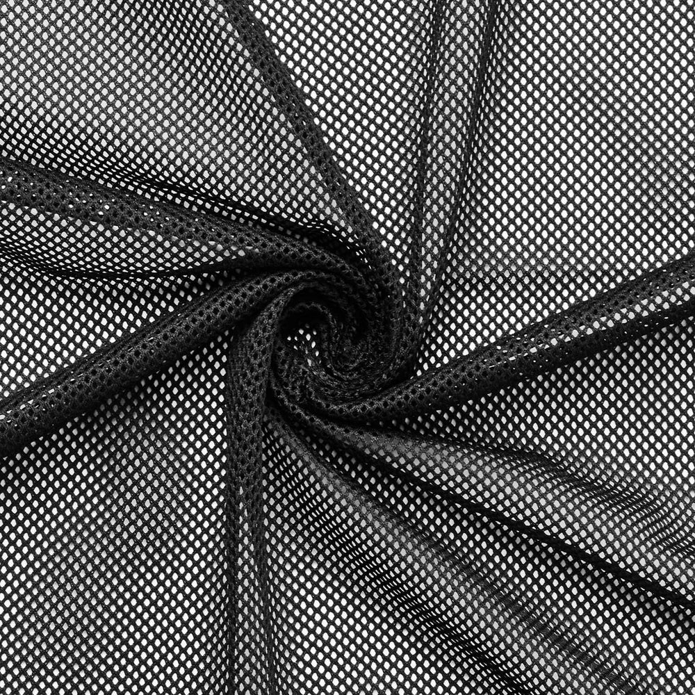 Polyester Knit Diamond Mesh Fabric SV578876 Black 1