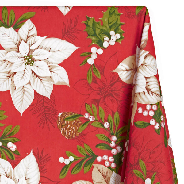 Poinsettia Print Broadcloth