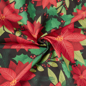 Holiday Floral Print Broadcloth