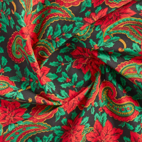 Holiday Paisley Print Broadcloth