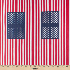 No-Fray Cotton Sheeting - American Flag Print