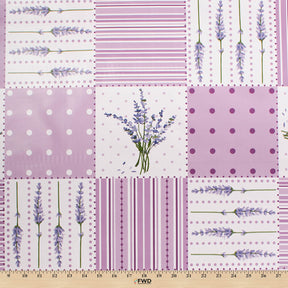 Lavender Patchwork Oilcloth