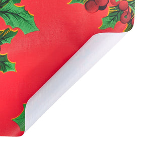 Holly Poinsettia Oilcloth