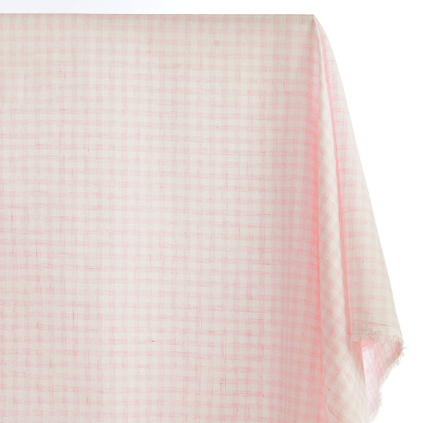 Gingham Check Linen-Look